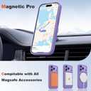 Case for iPhone 17 Pro 6.3'' Compatible with Magnetic Mag-Safe Charging [Camera Control Button] [Camera Protection] Matte Translucent Military Grade Shockproof Phone Case, Light Purple
