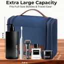 Ralnitote Large Hanging Toiletry Bag for Men, Travel Bathroom Bag with Hook, Hygiene Bag Organizer for Shower, Shaving & Grooming Essentials, Navy