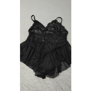 Avidlove Plus Size Lingerie for Women Lace Bodysuit One Piece Teddy Babydoll Mesh Chemise V Neck Sleepwear, M