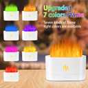 Flame Diffuser Humidifier-Auto Off 180ml Essential Oil Diffuser-2 Modes Brightness Aroma Humidifier with Fire Flame Effect for Home,Office,Spa,Gym (White)