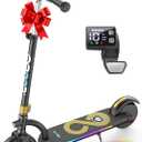 Gyroor H40 Kids Electric Scooter, 180W Motor, Up to 10 MPH, LED Display & Colorful Lights, Adjustable Height, for Boys & Girls Ages 8-12, Great Birthday Gift (Gold)