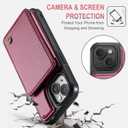 Vinich for iPhone 13 Wallet Case with Card Holder, RFID Blocking Credit Slots Kickstand Shockproof Phone Cover Fit for iPhone 13 6.1" Wine Red