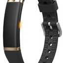 Smart Bracelet, Wearable Activity & Fitness Tracker Band for Men Women, 24H Sleep Tracker, All-Day Continuous Heart Rate, Stress HRV Monitor, Smart Wristband with Free APP 2 Bands, Rose Gold