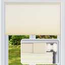 Cordless Cellular Shades, No Drill No Tools Light Filtering Honeycomb Shades, Pleated Blinds for Windows, Easy to Install, Light Cream 25" W x 64" H