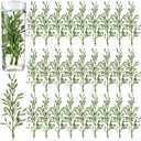 80 Pieces Faux Flowers for Floating Candles Centerpiece Vase Filler Filling in Floating Candles Mini Flower Filler for Wedding Dinning Table Party Home Bar Restaurant Decoration, 6 Inch (Green)