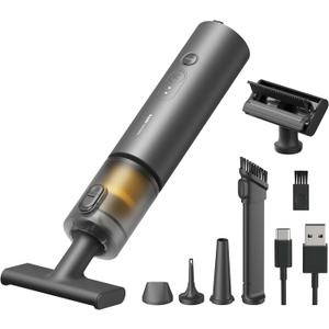 HOTO Handheld Car Vacuum Cleaner Cordless, 4-in-1 Portable Mini Vacuum with 20000Pa Strong Suction, Electric Compressed Air Duster Blower for Car, Desk, Computer, Keyboard, Home, Office Cleaning