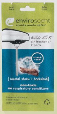 Enviroscent Scents Made safer Auto Stix Air Freshener 2 Pack