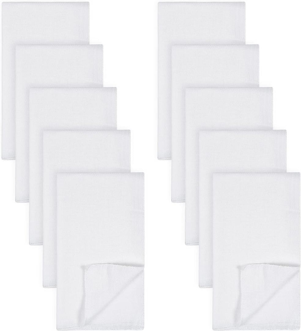 Gerber Unisex Baby Boys Girls Birdseye Flatfold Cloth Diapers Multipack White 10 Pack (10 Count (Pack of 1), White)