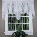 Stylemaster Splendor Batiste, 100" W X 29" L, Sheer Festoon Valance White