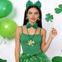 St. Patrick's Day Costume for Girls & Women, Green Shamrock Tutu Skirt with Socks & Accessories (Green)