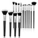 Makeup Brush Set, Premium Synthetic 14 Pcs Makeup Brushes, Travel Makeup Brush Set for Foundation, Concealer, Blush and Eyeshadow Brush(Black)