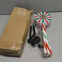 Christmas Decorations Outdoor Solar Pathway Lights, Set of 5 Waterproof Led Lollipop Peppermint Stake Lights, 8 Modes Candy Cane Landscape Garden Light for Xmas Patio Yard Walkway Decorations