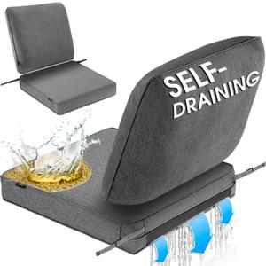 SUNROX 2 Pack Outdoor Chair Cushions Waterproof & FadeShield Patio Furniture Cushions, All-Weather Quick-Dry Deep Seat Cushions with DryMesh Drainage Replacement Cushions for Sofa Couch 22x24 Inch