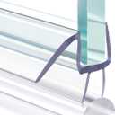 Shower Door Bottom Seal, 2 PCS 1/2"" x 36"" Shower Door Sweep for 1/2 Inch Glass, Frameless Glass Shower Door Seal Strip - Stop Shower Leaks and Create a Water Barrier, Clear