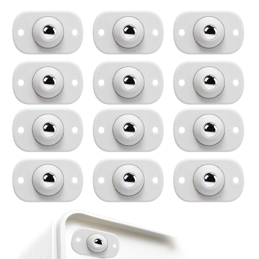 Appliance Slider, 12 PCS Self Adhesive Caster Wheels Rollers for Appliances Countertop 360 Rotating Mini Rollers Suitable for Ovens Storage Boxes Printers Trash Cans Small Furniture Etc.
