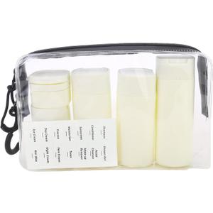 Meoliny Travel Bottles Set for Toiletries Refillable Travel Size Containers Travel Accessories for Shampoo Conditioner,White