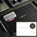 Ink+Volt Dashboard Spiral Deskpad | Undated Weekly Planner Notepad w/ 52 Undated Sheets, Premium Productivity Planner, Minimalist Weekly to do List for Work & Study | A4 Size, Black - Made in the USA