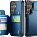 Vinich for Samsung Galaxy S26 Ultra Wallet Case with Card Holder, RFID Blocking Credit Slots Kickstand Shockproof Phone Cover for Women Men, Blue