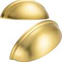 10 Pack 3 Inch Brushed Gold Cup Drawer Pulls Gold Cabinet Handles Gold Cabinet Pulls for Kitchen Cabinets 1886 Drawers Bedroom Dresser Bathroom Vanity Cupboard