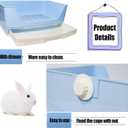 kathson Large Rabbit Litter Box Trainer, Potty Corner Toilet with Drawer Bigger Pet Pan for Adult Hamster, Guinea Pig, Ferret, Galesaur, Bunny and Other Animals (Blue)