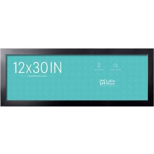 LaVie Home 12x30 Picture Frame Black, Panoramic Picture Frame for Wall Decoration, Classic Black Minimalist Style Suitable for Decorating Houses, Offices, Hotels1 Pack