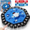 Word Game Family Board Games for Kids & Adults with 2 Modes,220 Topic Categories 24 Letters Pressing Games,Fun Fast-Paced Learning Game,35 Cards,LCD Display Timer,Christmas & Birthday Gifts,Blue