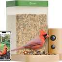 Birdfy Smart Bird Feeder Camera Slow Motion Dual Night Vision 132-Days Battery 99% AI Recognition IP66 Waterproof for Bird Watcher 1.3L Capacity