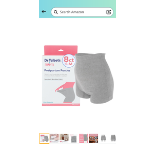 Dr. Talbot's Mom Postpartum Underwear, Disposable Boyshorts - Stretchy Breathable Support XXL