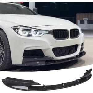 Front Bumper Lip Splitter Spoiler Fit for BMW F30 F31 M Sport 3 Series 2012-2018 328i/ 330i/ 335i/ 340i/ 330e Accessories Air Chin Body Kit (Carbon Fiber Style)