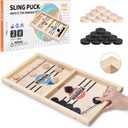 AMFLOWER Fast Sling Puck Game Large SizeSling Puck Game for Kids & Adults, Fast-Paced Fun Board Games for a Party with Friends for Family Game Night, Desktop Battle, 22.4 * 12 * 1.45 Inch
