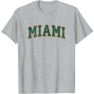 Miami Florida FL Vintage Athletic Sports T-Shirt 3XL
