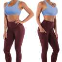 BUBBLELIME Women's Racerback Sports Bras High Impact/Medium Support Activewear Fitness Workout Yoga Tank Tops (Blue, M)