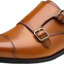 Jousen Dress Shoes for Men Monk Strap Loafers for Men (AMY9069 Brown 09.5)
