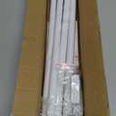 Small Curtain Rods for Windows 30" to 60" 5/8 Inch Standard Decorative White Curtain Rod with Brackets Easy to Install for Bedroom Living room Kitchen
