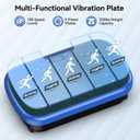 Vibration Plate Exercise Machine Weight Loss, Whole Body Vibration Plate for Lymphatic Drainage, 180 Adjustable Speeds Vibrating Plate Fitness Platform for Women Men