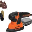 BLACK+DECKER Detail Sander, 1.2 Amp, 16,000 OPM, Compact Design, 3-Position Grip for Comfort, Includes Dust Collector, Corded (BDEMS600)
