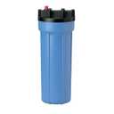 Pentair Pentek 158005 Traditional Slim Line Filter Housing, 3/8" NPT #10 Under Sink Opaque Water Filter Housing with Pressure Relief Button, 10-Inch, Blue (2 Pack)