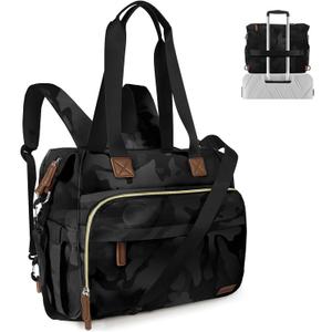 Pripher Diaper Bag Backpack Mommy Bag Large Capacity Diaper Backpack Travel Essential Baby Diaper Bag for Mom and Dad, Camo Black