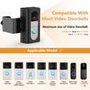 QIBOX Anti-Theft Video Doorbell Mount Compatible with Video Doorbell 4/3/3 Plus/2/1/(2020 Release), Adjustable No-Drill Mounting Bracket Wedge Adapter Holder Accessories for Home Rentals Office Room