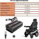 TPE 24V 5A Battery Charger, Automatic Smart Battery Charger, Trickle Charger Maintainer for Wheelchair