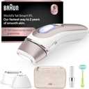Braun IPL Skin iExpert, at Home Laser Hair Removal, Holiday Gifts for Women and Men with Free App, Smart IPL, Vanity Case, Venus Razor, 2 Smart Heads, Facial Trimmer, PL7219 (White/Bronze New)