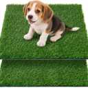 Artificial Pet Pee Grass Mat for Puppy, Pet Turf Fake Grass Replacement Pad for Dog Potty Training, Indoor and Outdoor - 2 Packs (18" x 28")