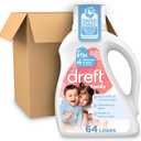 Dreft Liquid Laundry Detergent for Family, Unscented Laundry Detergent, 84 fl oz, 64 Loads