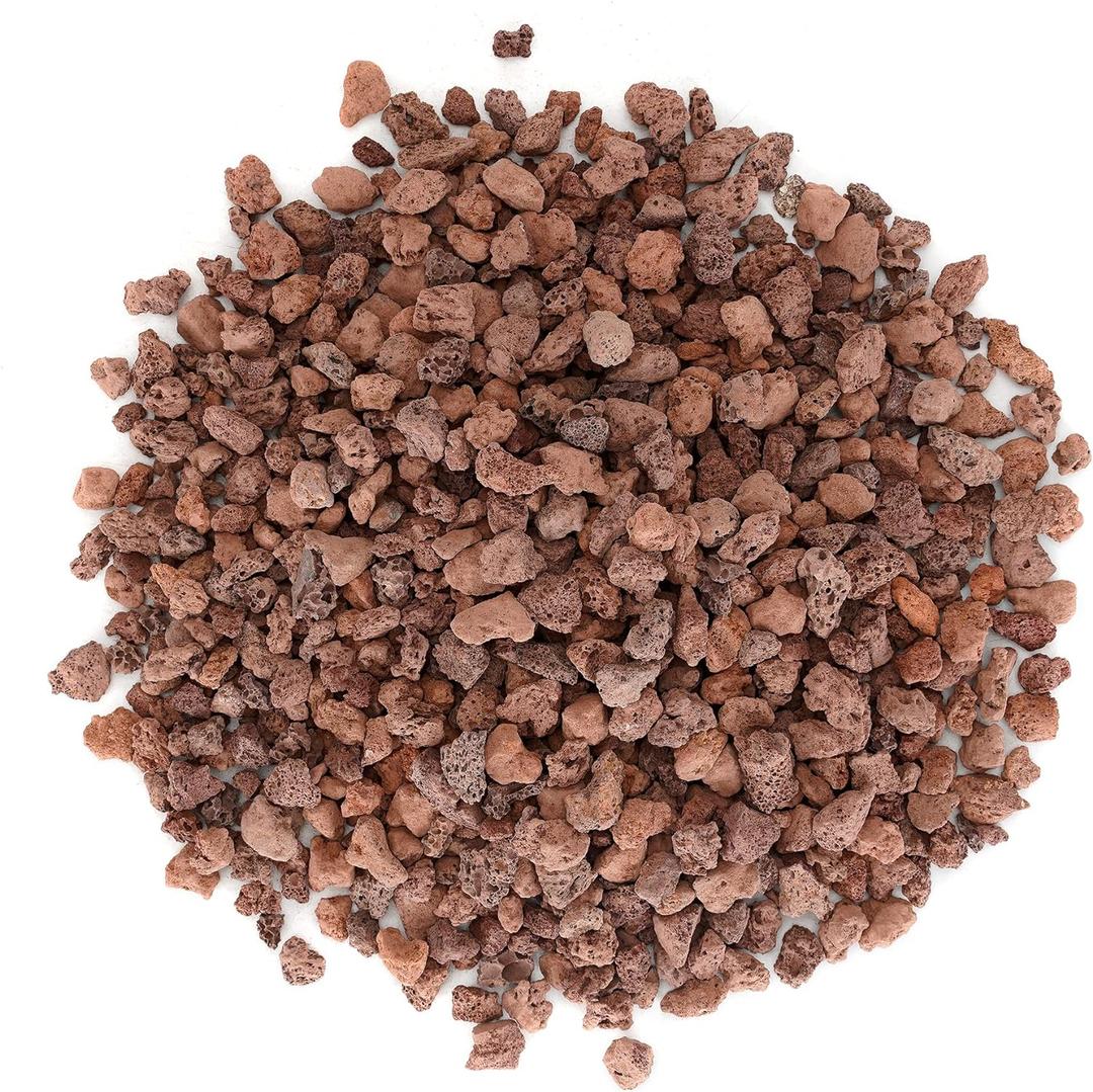 Stanbroil Lava Rock Granules - Decorative Landscaping for Fire Pits, Fire Bowls, Gas Log Sets, Indoor or Outdoor Fireplaces - 10 Pounds (0.1"-0.2") (Red)