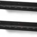 Suzile 2 Pcs Scalloped Shelves Wall Floating Shelves Set for Room, Bathroom, Bedroom, Cute Room Decor Aesthetic and Books, Toys, Photo Frames Storage(23",Black)