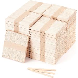 3000pcs 4.5" Wooden Craft Sticks, Popsicle Sticks for Waxing, Ice Cream Sticks, Wooden Sticks for Crafts, Hair Removal and Waxing Supplies, Creative Designs and Home Art Projects