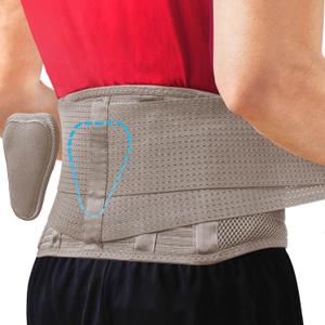 Sparthos Back Brace for Lower Back Pain - Immediate Relief from Sciatica, Herniated Disc - Breathable Design With Lumbar Support Pad - For Men & Women - Fits 3844 Waist (Taupe-Medium, Check Sizing) (Pack of 1)