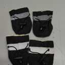 YAODHAOD Dog Shoes for Winter, Dog Boots & Paw Protectors, Fleece Warm Snow Booties for Puppy with Reflective Strip Anti-Slip Rubber Sole for Small Medium Size Dogs, Size 7: 2.3"x1.9" (L*W),Black