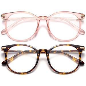 Gaoye Blue Light Blocking Glasses, Retro Round Eyewear Frame Anti Eyestrain Computer Glasses for Women Men