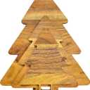 WOODLERY Christma Tree Shaped Wood Cutting Board Set for Kitchen, 3 Pieces Tree Wooden Cutting Boards, Charcuterie Serving Trays, Wooden Cutting Boards with Handles for Decoration